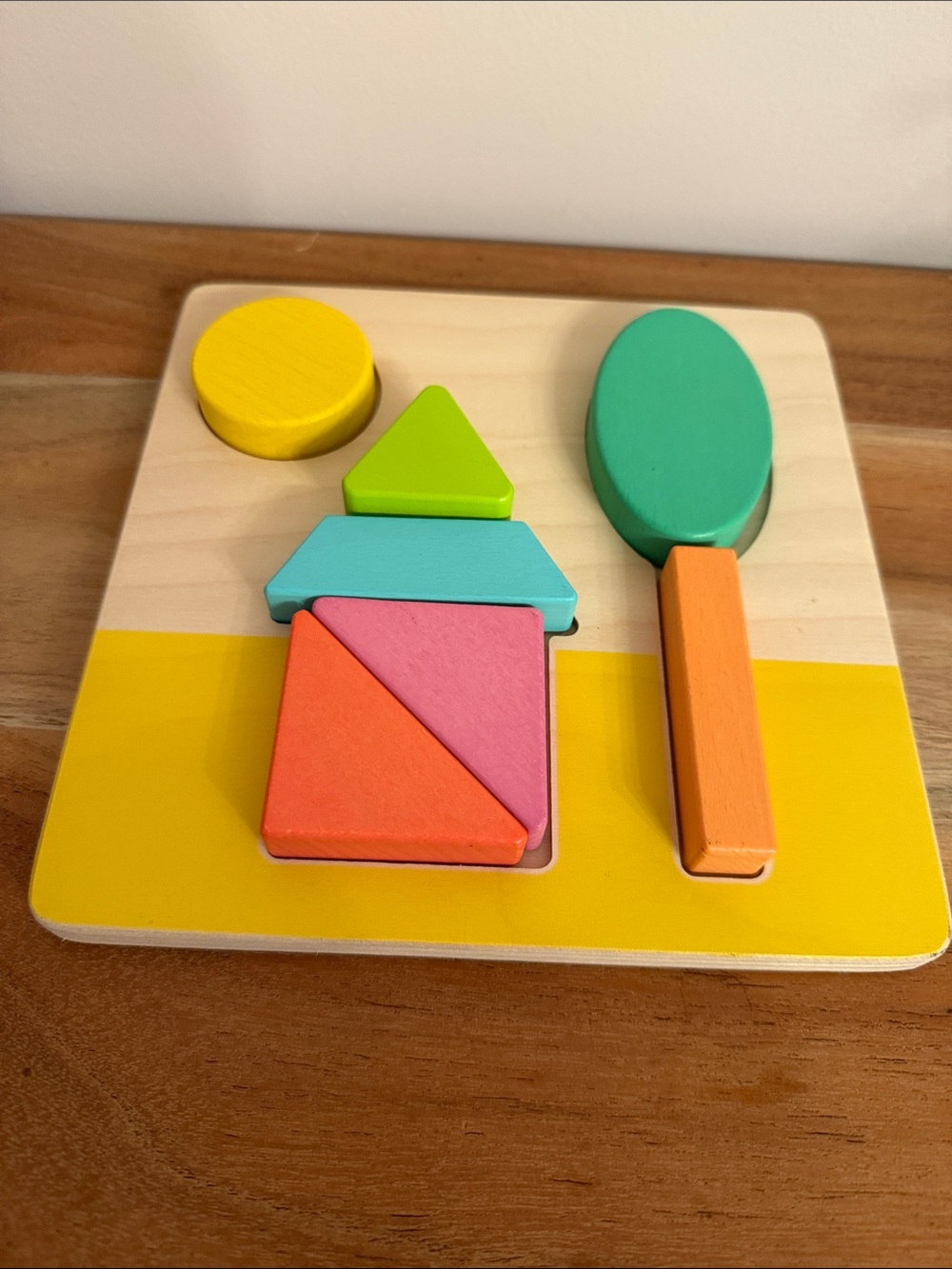 Lovevery Sunny Day Double Sided Wooden Shapes Puzzle Kids Toy Helper kit